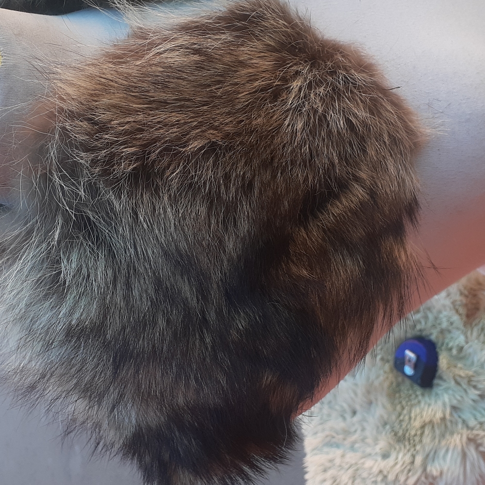 Fox fur collar Tan Brown vintage - Picture 3 of 7